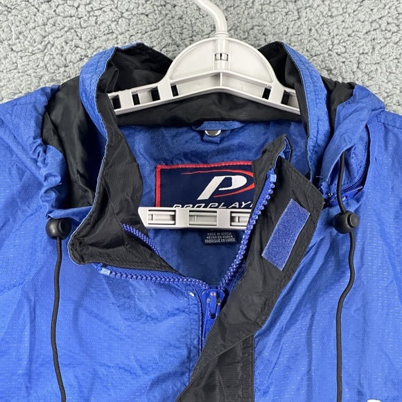 Indianapolis Colts Pro Player Color Block Windbreaker Jacket 90s L Blue - Picture 3 of 10